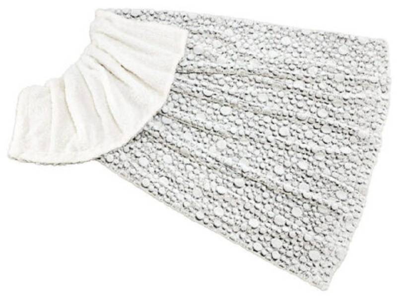 Wohndecke Premium Kuscheldecke mit Kringel Farbe: grau / creme, Gehlmann, gemustert von Gehlmann