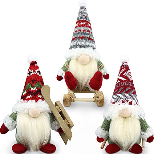 Gehydy Weihnachtswichtel 3er Set Wichtel Figuren Weihnachten Dekoration Weihnachtsdeko Christmas Decorations Wichtel Zubehör für Home Küche Deko von Gehydy