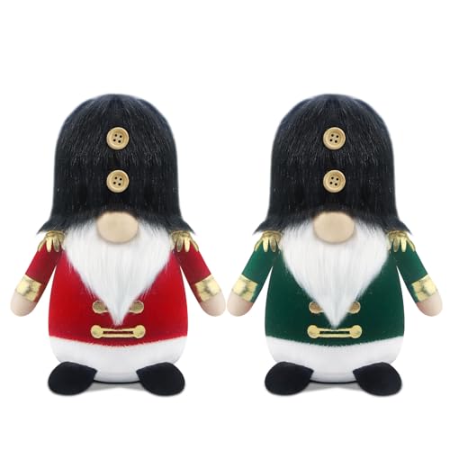 Gehydy Weihnachtswichtel Figuren 2er Set Weihnachtsdeko Wichtel Weihnachtsmann Soldaten Weihnachten Deko Wichtel Zubehör Dekoration Christmas für Home Küche von Gehydy