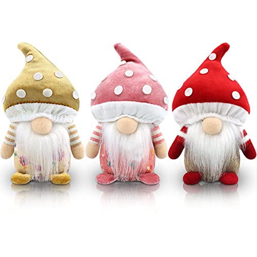 Gehydy 3er Set Wichtel Pilze Dekoration Frühlingdeko Wichtel Figuren Bauernhaus Decorations Zubehör für Home Küche von Gehydy