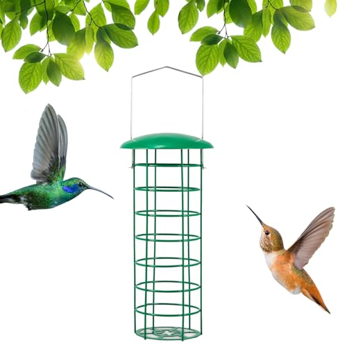 Geichan Vogelfutterspender 29.5cm,Vogelfutterstation,Vogel Futterstation, Wildvogelfutterspender für Knödel Vogelfutterhaus, Metal Iron for Feeding Wild Birds von Geichan