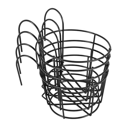 Geieold 4 StüCk HäNgende GeläNder Pflanzen GefäßE Blumen Topf Halter Pflanze Racks Zaun Metall Topf StäNder Balkon KöRbe Klein von Geieold