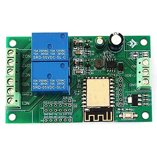 Geieold ESP8266 ESP-12F WIFI Relais 2CH 5V / 8-80V Relais Schalter Entwicklung Platine für IDE Intelligent Haus APP Fern Bedienung von Geieold