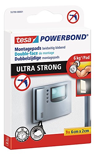 Tesa Spar-Set 2x: 55790-00001-00 Powerbond Ultra Strong Pads FARBLOS Länge/m: 0,06 Breite/mm: 20,0 von Geizhaus24
