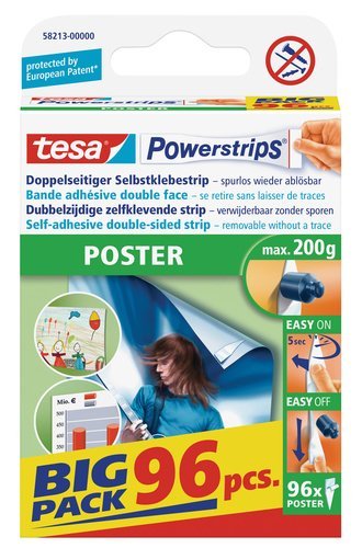 Tesa Spar-Set 4x: 58213-00000-03 Powerstrips® Poster Big Pack WEISS von Geizhaus24