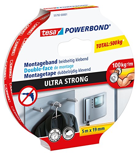 tesa Powerbond® Spar-Set: 4x 55792-01-00 Montageband Ultra Strong 5m:19mm von Geizhaus24