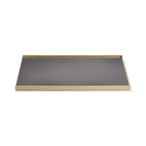 Gejst Frame Tablett Großes Eiche Grau - Perfekte Aufbewahrungslösung - Einfache Montage Mit Magnet - Mühelos Austauschbar - Skandinavisches Design, 50,6 x 35,5 x 2,2cm von Gejst