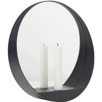 Gejst - Glim Candle Wandspiegel Ø 28 cm, schwarz von Gejst