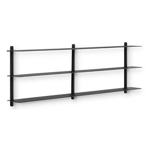 Gejst [W] Nivo Shelf D Black ash/Black, Black Ash/Black, Ash/Steel, 42x118x16 von Gejst