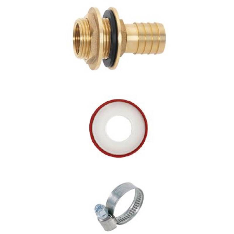 Geka Regentonnenanschluss-Set mit 1 Zoll Tülle Messing mit Tülle 1 Zoll x AG G1 Zoll von Geka