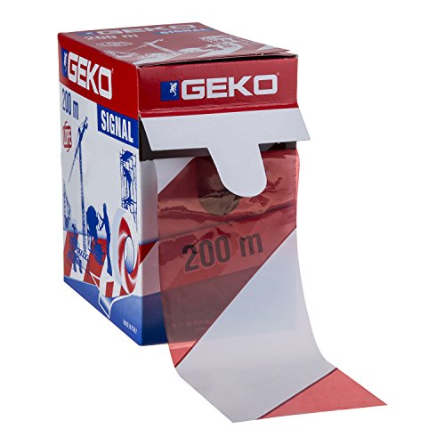 Absperrband Rolle x 200m Warnband Flatterband rot/weiss Signalband Sperrzone von Geko
