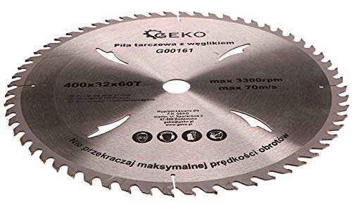 Geko G00161 TCT Kreissägeblatt für Holz 400 mm x 32 mm x 60 T von Geko