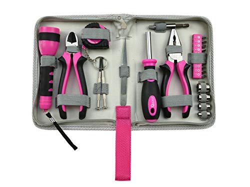 Werkzeugsatz G10107 für Frauen Mehrzweck-Werkzeugsatz Lady Werkzeugkoffer für Damen pink Reparaturset in rosa Geschenkideen (KG) von Geko