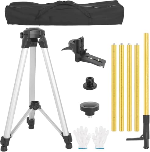 Teleskopstange mit Stativ und 1/4 Zoll x 50,8 cm Laserhalterung, geeignet für Rotations- und Linearlaser, verstellbares Laser-Level-Stativ mit 5/8-Zoll-11-Gewindeadapter Teleskopstange mit Stativ und 1/4 Zoll x 50,8 cm Laserhalterung, geeignet für Rotations- und Linearlaser, verstellbares Laser-Level-Stativ mit 5/8-Zoll-11-Gewindeadapter von Gekufa