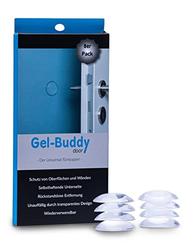 Gel-Buddy door Der Universal-Türstopper - selbstklebende Türpuffer für Wand und Möbel - 8er Pack, Größe:Ø 50 mm, Menge:8 von Gel-Buddy
