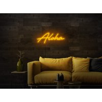 Aloha Leuchtreklame, Led Zeichen, Wanddekor, Neon Leuchtreklame Für Wand von GelatoStore