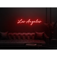 Los Angeles Neon Schild, Led Lichtschild, Wanddekor, Neonschild Neonlichtschild Für Wand von GelatoStore