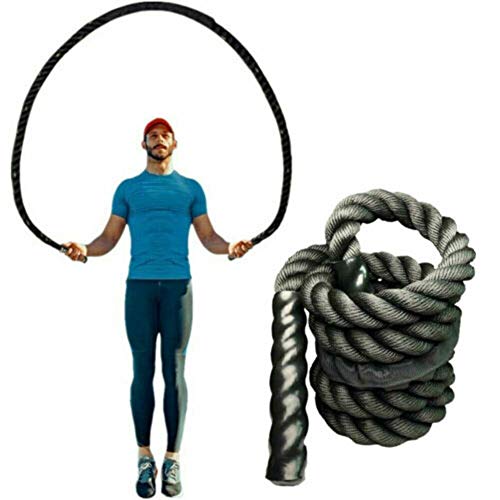 Gelentea Jump Rope Fitness Schweres Springseil 25mm Heavy Battle Springseile Power Training Multifunktion für Kraft Ausdauer Training und als Unterstützung beim Abnehmen von Gelentea