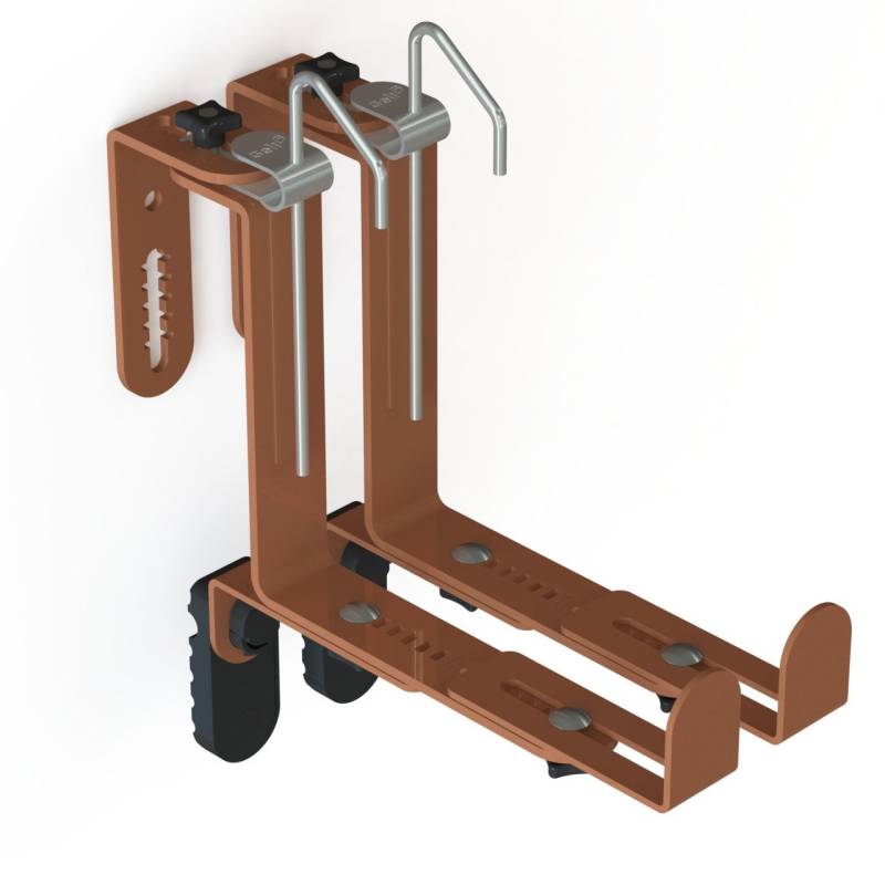 Geli Blumenkastenhalter universal Bandeisen 3-fach verstellbar terrakotta - 2 Stück von Geli