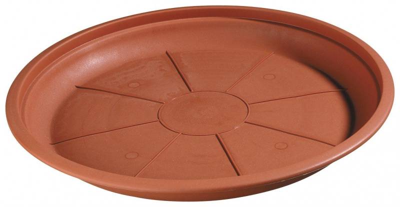 Geli Blumentopfuntersetzer Untersetzer MONTANA / ROMANA rund aus Kunststoff terracotta von Geli