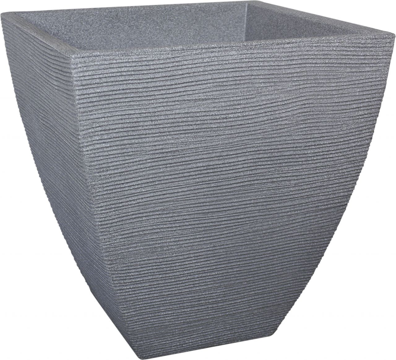 Geli Pflanztopf mit Rillen 40 x 40 x 42 cm betonfarbe von Geli