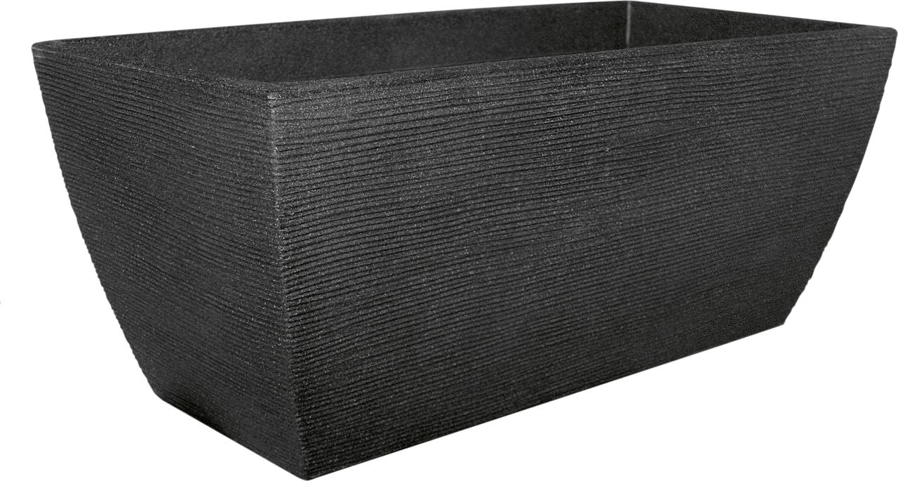 Geli Pflanztrog mit Rillen 80 x 40 x 34 cm anthrazit von Geli