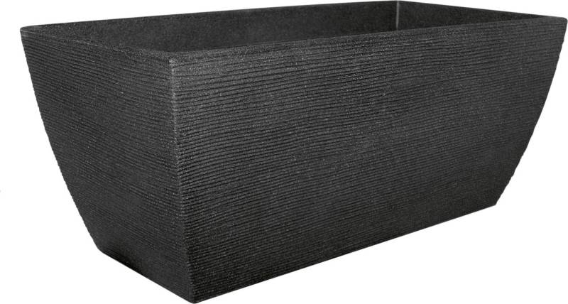 Geli Pflanztrog mit Rillen 80 x 40 x 34 cm anthrazit von Geli