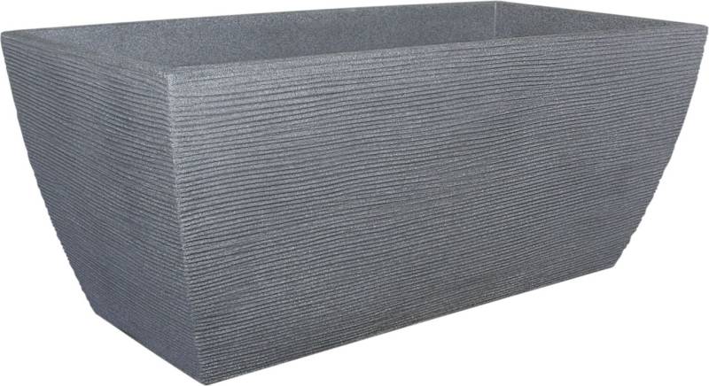 Geli Pflanztrog mit Rillen 80 x 40 x 34 cm betonfarbe von Geli