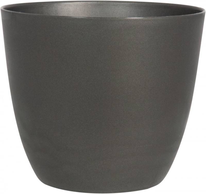 Geli Übertopf Übertopf Pure rund aus Kunststoff, anthrazit, Durchmesser:15 cm (1 St) von Geli