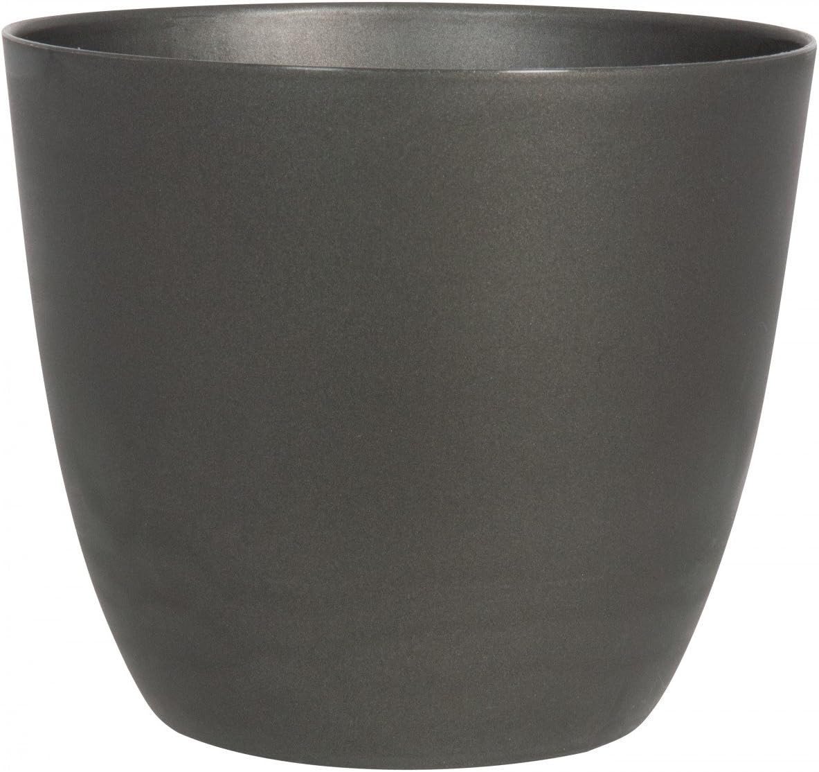 Geli Übertopf Übertopf rund aus Kunststoff, anthrazit,Durchmesser:25 cm (1 St) von Geli