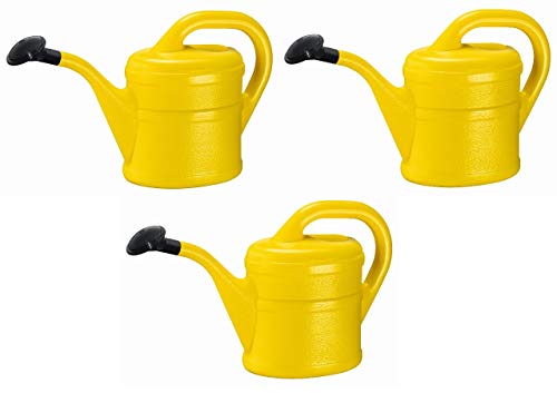 Gießkanne 2L gelb (3X) Blumenkanne Gartengießkanne Farbauswahl von Geli