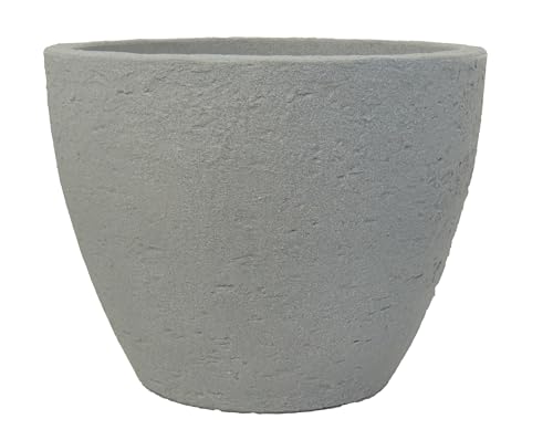 Pflanzkübel Stone rund aus Kunststoff Steinoptik , Durchmesser:50 cm, Farbe:betonfarbe von Geli