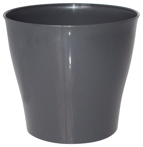 Übertopf Casablanca Blumentopf aus Kunststoff in div. Farben und Größe, Farbe:anthrazit metallic, Durchmesser:14 cm von Geli