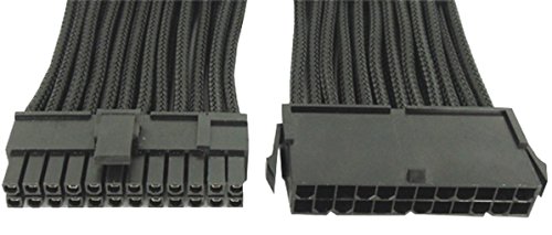 GELID Solutions Kabel 24 PIN EPS | Single Sleeve Schwarz | AWG 18 | Größen 30cm | Farbe Schwarz von Gelid Solutions