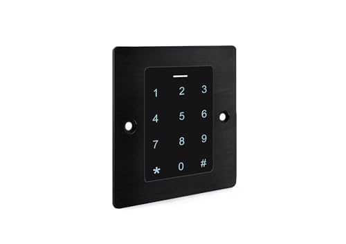 Gelikom BP3 RFID & PIN Unterputz Türschloss (1 Relais + Wiegand) (Codeschloss Schwarz + Netzteil + Sboard + 5 RFID KeyFobs + UP-Dose) von Gelikom