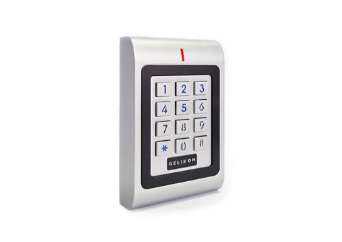 Gelikom SK1 RFID und PIN Codeschloss 2 Relais Wasserdicht Türöffner + Netzteil + 5 Keyfobs von Gelikom