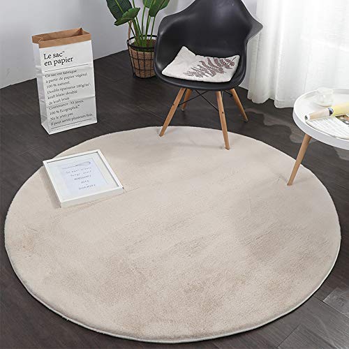 Weicher Kunstkaninchenfell-Teppich, Kurzfell-Teppich Kunstfell Hasenfell Imitat, Lammfell-Teppich, Kunstfell Schaffell Imitat, Wohnzimmer Schlafzimmer Kinderzimmer,Beige,140cm von Geling