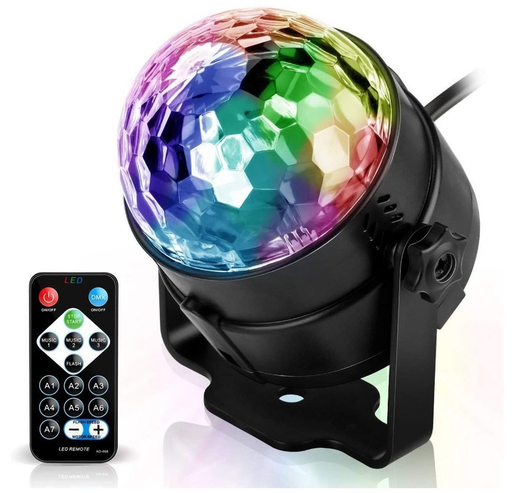 GelldG Discolicht Discokugel LED Party Lampe Musikgesteuert mit USB, 7 Farbe Discolicht von GelldG