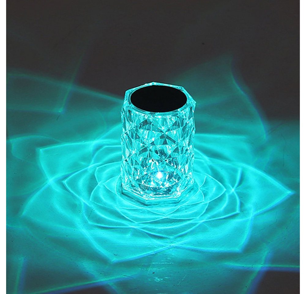 GelldG Nachtlicht Kristall Nachttischlampe, 16 Farben für Schlafzimmer von GelldG