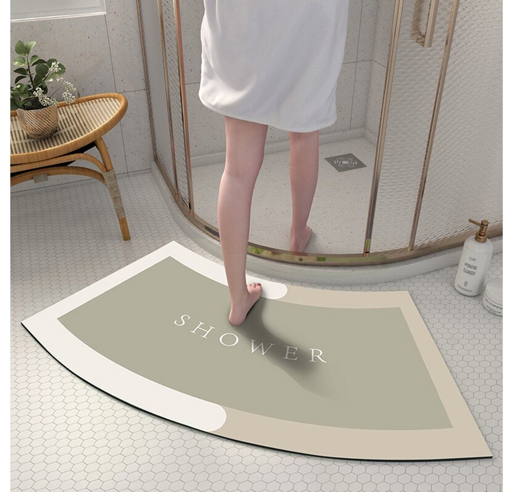 Stufenmatte Bathroom Gebogene Duschmatte, Super Absorbierende Bodenmatte, GelldG von GelldG