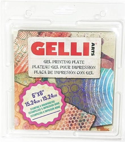 Gelli Arts GL6x6 Druck Teller 6 x 6 Zoll, Synthetic Material, durchsichtig, 15.24 x 15.24 cm von Gelli Arts