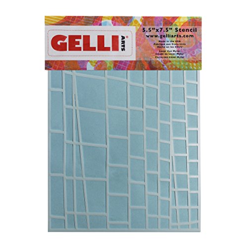 Gelli Arts Leiter Schablone, Kunststoff, weiß, 22,7 x 15,2 x 0,1 cm von Gelli Arts