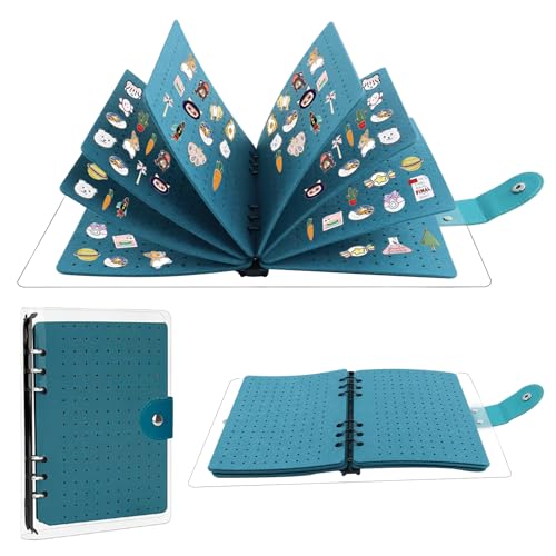 GeluEla Expositor de broches,8 Páginas Expositor con Broches de Esmalte de Fieltro,Puede Contener Hasta 350 pines,Pin Display Organizer con Carcasa de PVC,Pin Badge Display Felt Badge Storage (Blau) von GeluEla