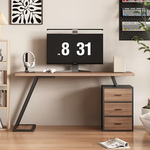 Gelukueub Bürotisch Arbeitstisch Ablage Basteltisch Industrial Schreibtisch 138.5cm mit 3 Schubladen Gelukueub Bürotisch Arbeitstisch Ablage Basteltisch Industrial Schreibtisch 138.5cm mit 3 Schubladen von Gelukueub