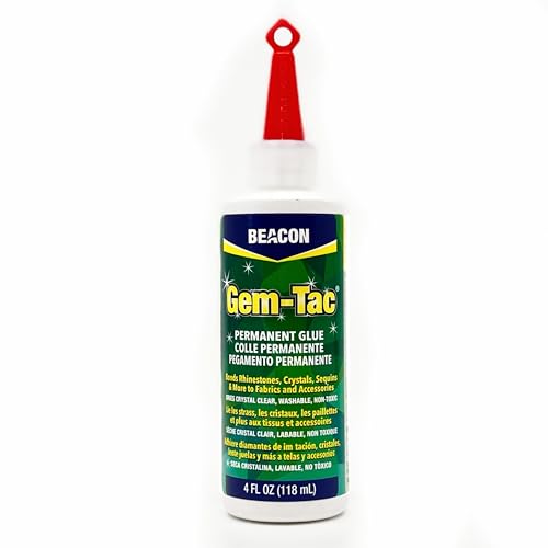 Beacon 1123-36 Adhesive Gem-Tac 118 ml mittlere Flasche, klar Handwerk Klebstoff, Andere, Trocknet glasklar, 16x5x5 cm von Beacon