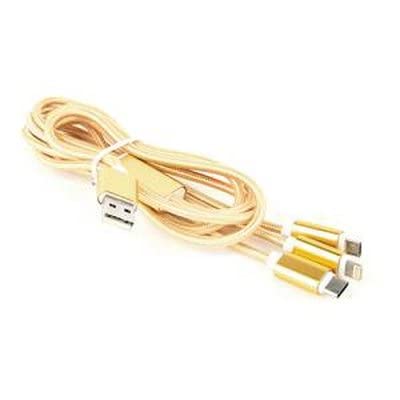 CABLE USB CHARGING 3IN1 1M/GOLD CC-USB2-AM31-1M-G GEMBIRD von Gembird