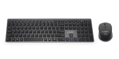 GEMBIRD Backlight Pro Business Slim Kabelloses Schreibtisch-Set, spanisches Design, Schwarz GEMBIRD Backlight Pro Business Slim Kabelloses Schreibtisch-Set, spanisches Design, Schwarz von Gembird