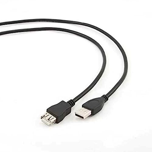 Gembird 1,8 m USB 2.0 A M/FM – USB Kabel (USB A, USB A, männlich/weiblich, schwarz) von Gembird