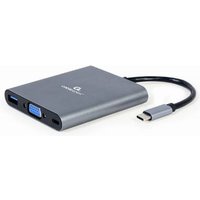 Gembird A-CM-COMBO6-01 USB-C® (USB 3.2 Gen 2) Multiport Hub Grau von Gembird