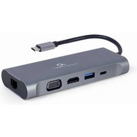 Gembird A-CM-COMBO7-01 USB 3.2 Gen 1-Hub (USB 3.0) Grau von Gembird